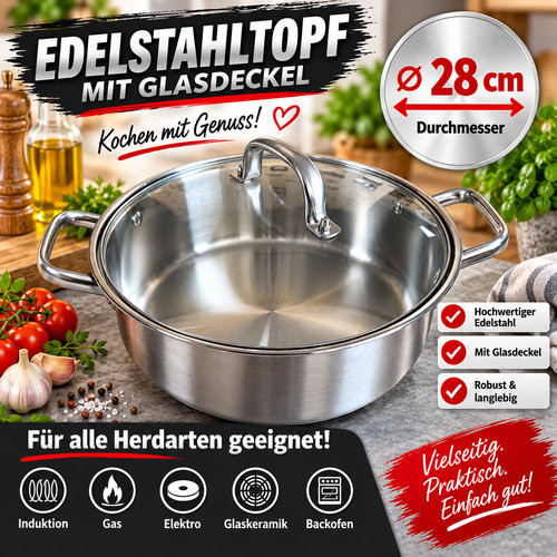 Edelstahl kochtopf - edelstahl,