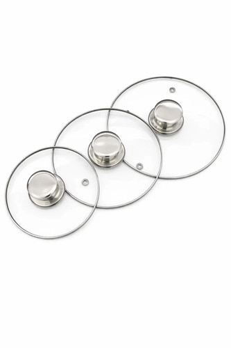 Glasdeckel mit edelstahlring - mit,