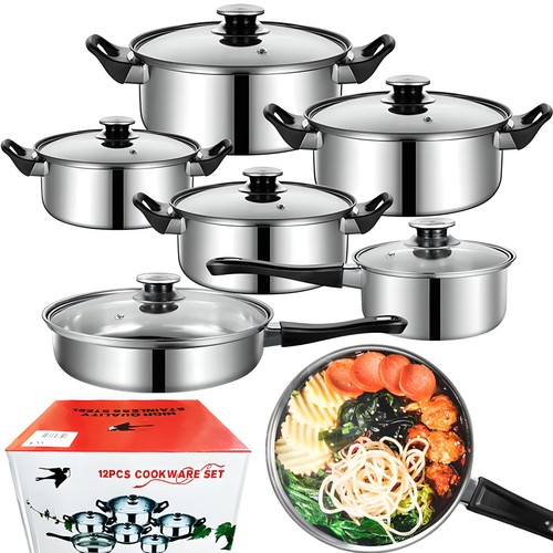 Tlg topfset kochset gas - 12-tlg,