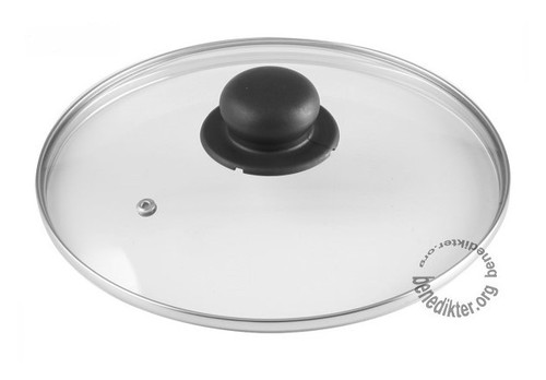 Glasdeckel mit edelstahlrand - mit,