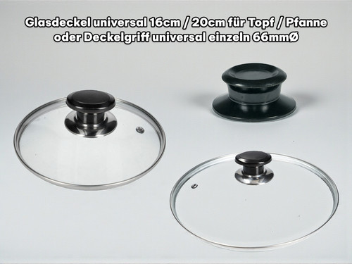 Glasdeckel 16cm 20cm - , topf