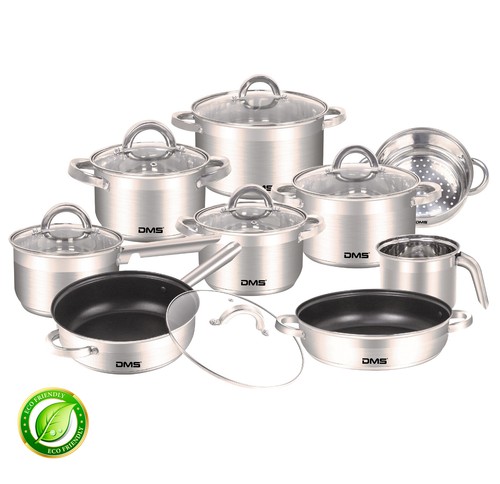 Edelstahl topfset 15tlg für - topfset,